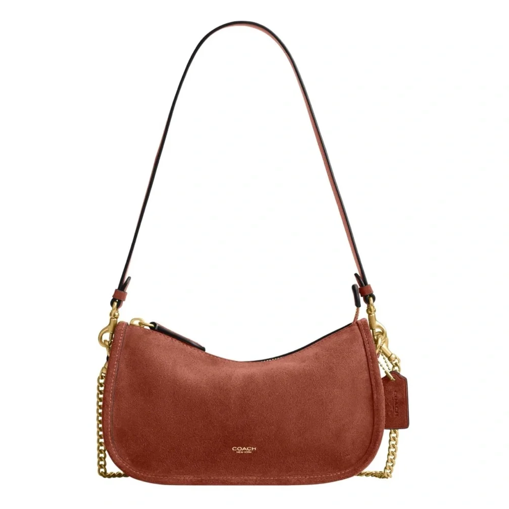NWT Coach Waverly Suede Shoulder Bag in Clay